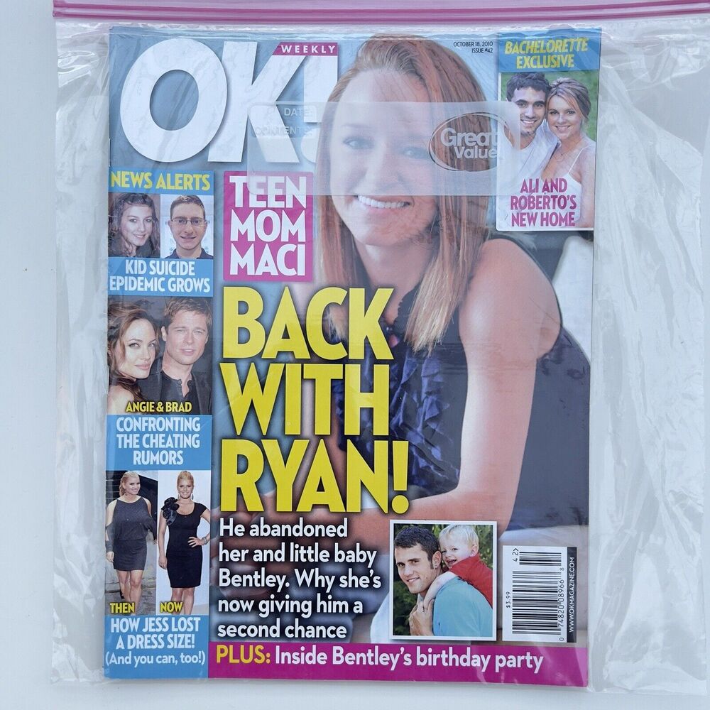 OK! WEEKLY MAGAZINE - October 18, 2010 - Teen Mom Maci Back With Ryan Issue #42